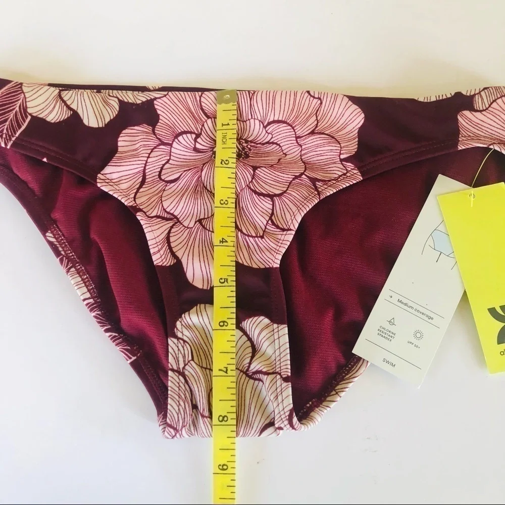 All in Motion Women's Floral Medium Coverage Hipster Bikini Bottom Size XS